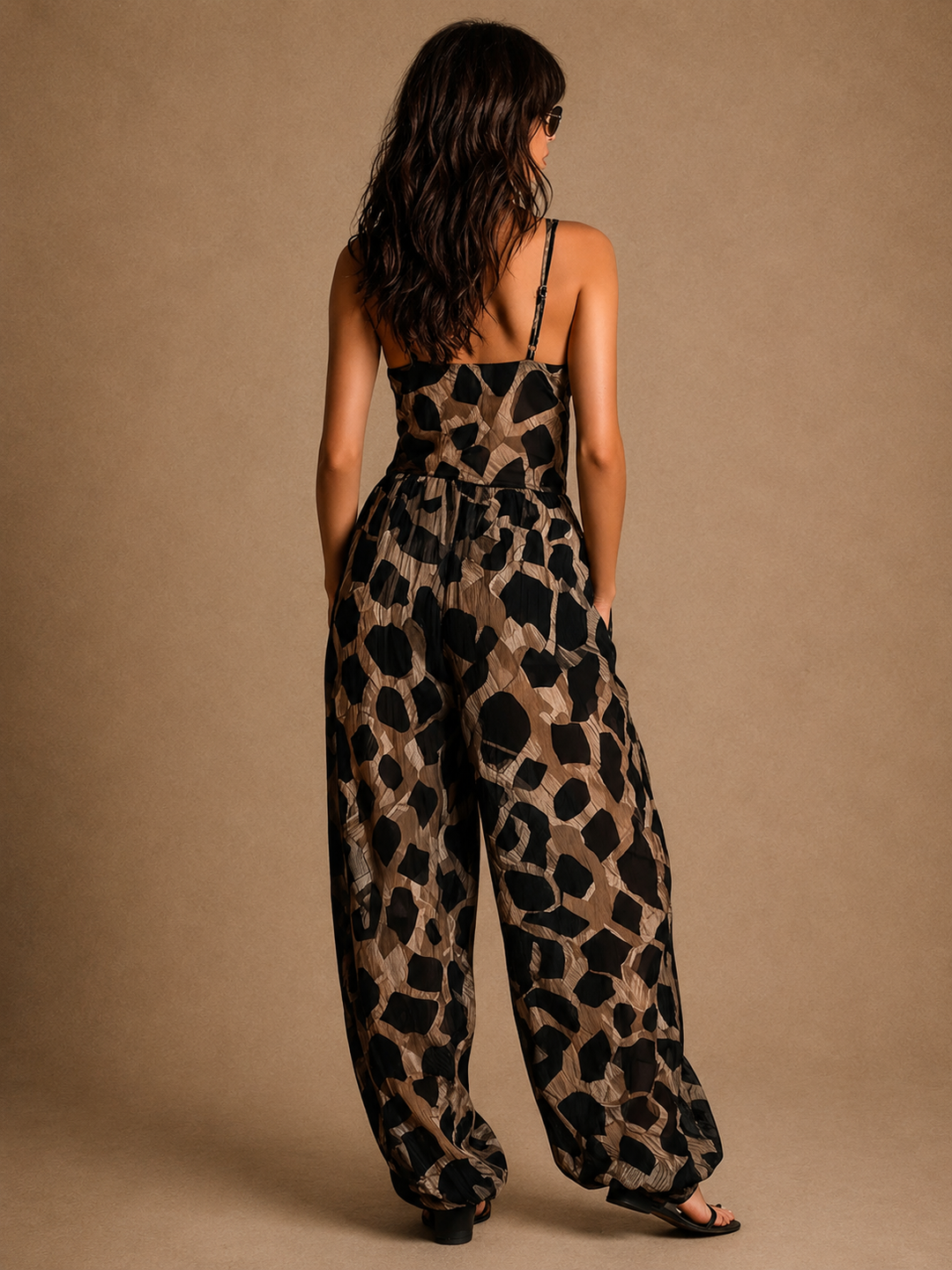 Carla - tuta mono halter selvaggia a caduta fluida