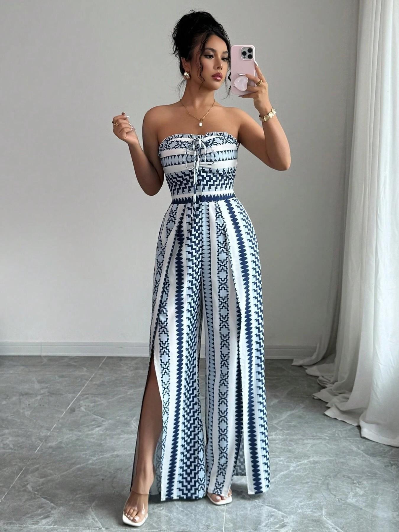 Alessia | Tuta Geometrica Elegante