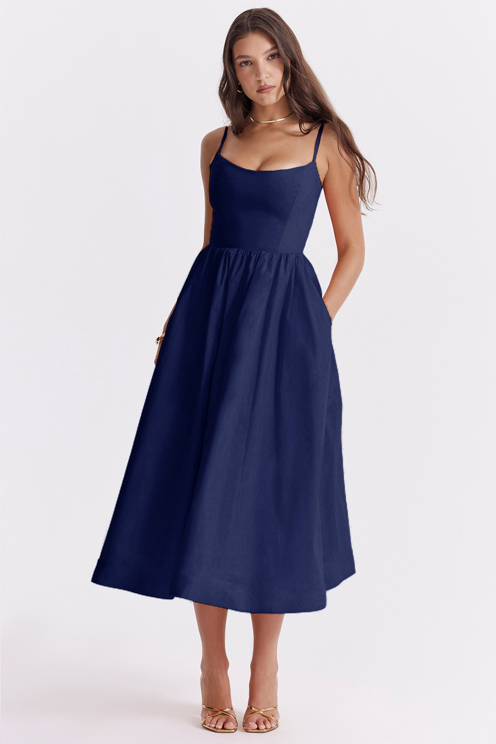Cecilia | Elegante Abito Midi con Corsetto Estivo