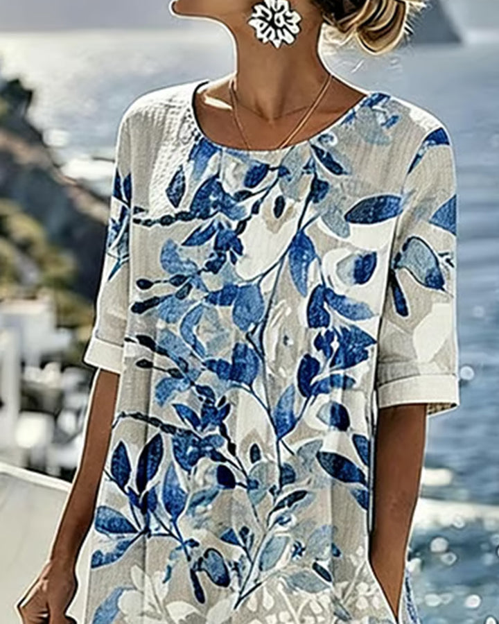 Alba | Vestito midi floreale leggero e svolazzante