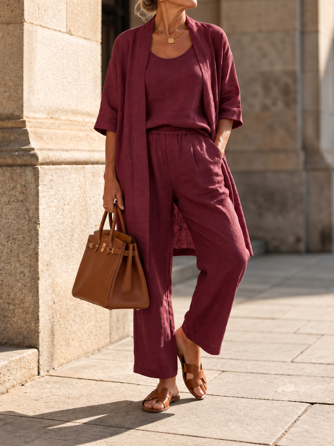 Luciana | Completo Tre Pezzi con Cardigan Lungo