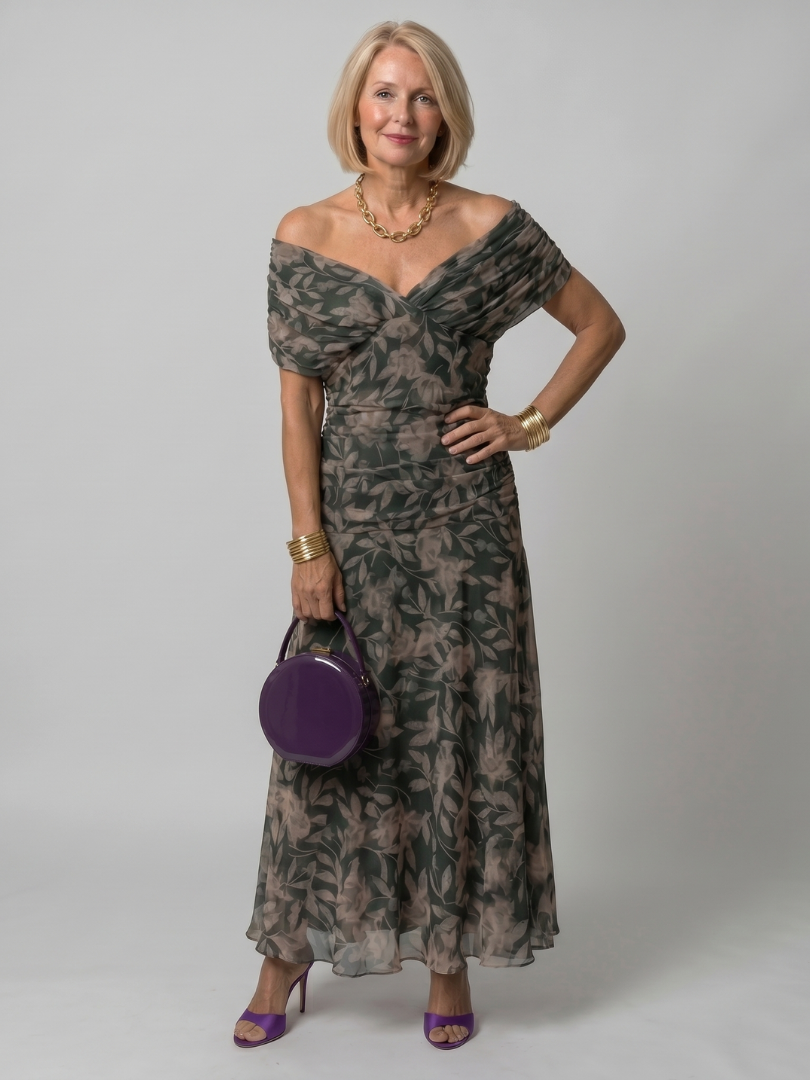 Giada | Abito Midi Off-Shoulder