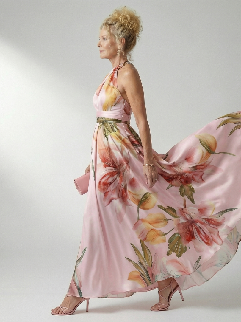 Federica | Abito Maxy Leggero con Fiori