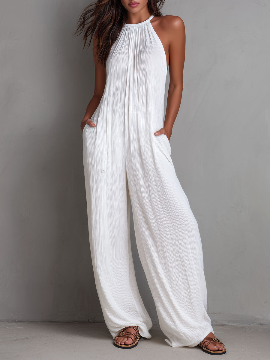 Giulia | Tuta fluida elegante con collo halter