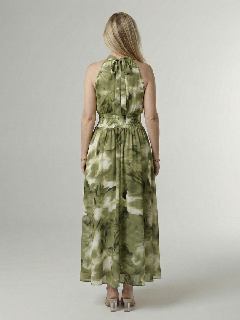 Laura | Abito Midi con Scollo All'Americana Arricciato