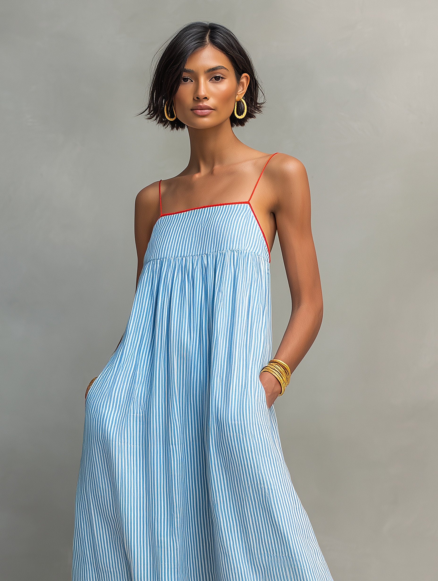 Azzurra | Abito Maxi Estivo a Righe