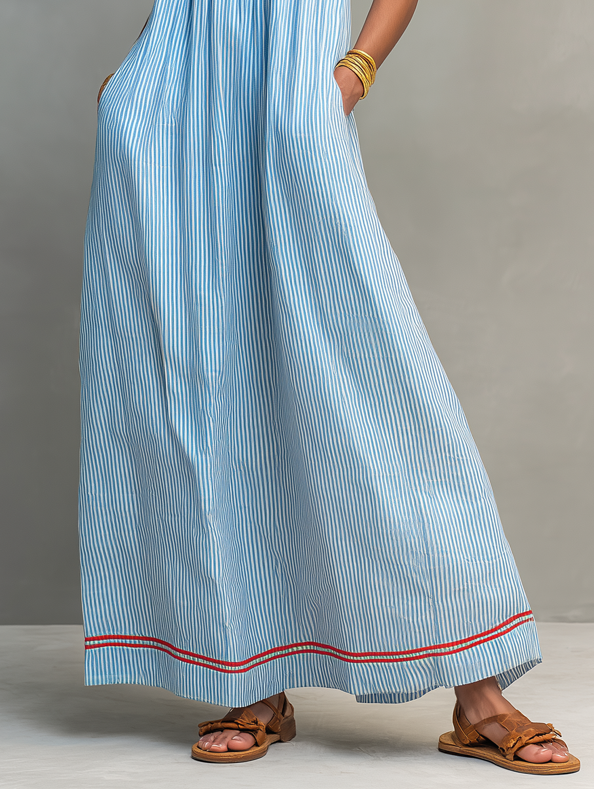 Azzurra | Abito Maxi Estivo a Righe