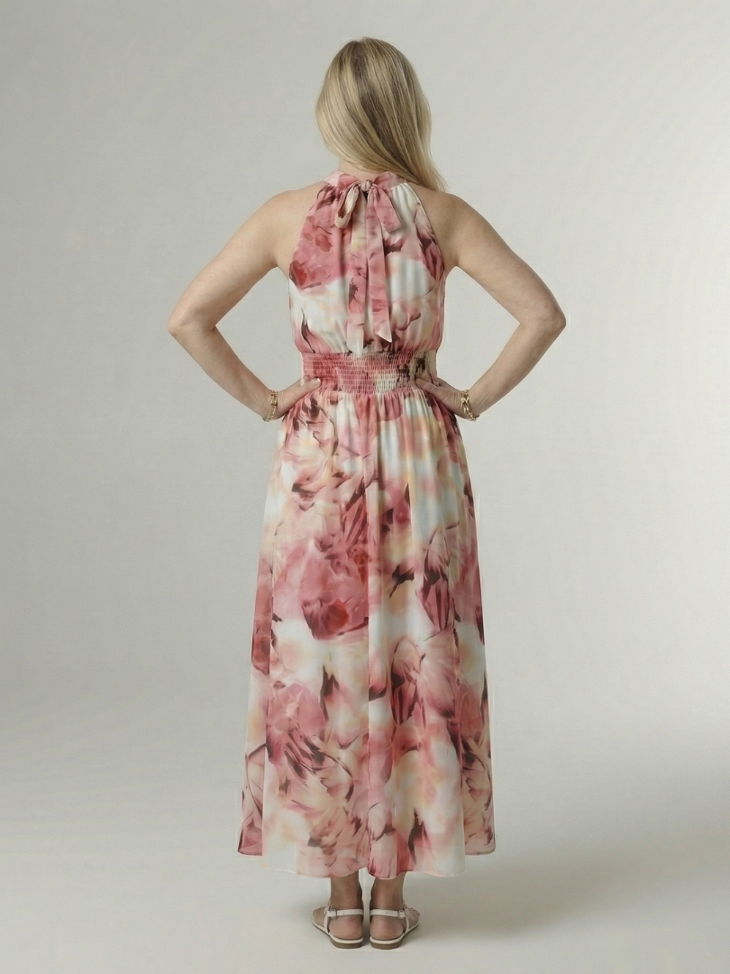 Laura | Abito Midi con Scollo All'Americana Arricciato