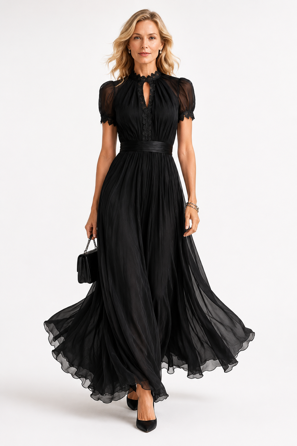 Camilla | Abito Maxi in Chiffon Elegante