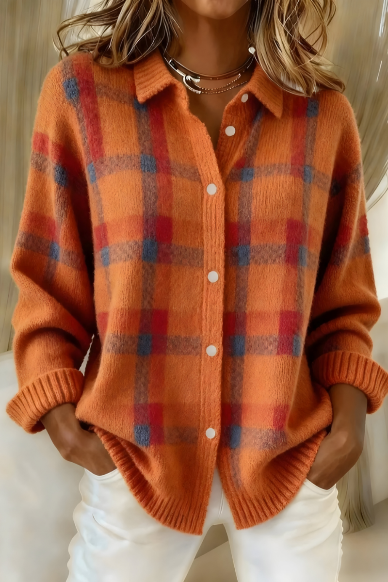 Giulia | Chaqueta de Punto de Cuadros