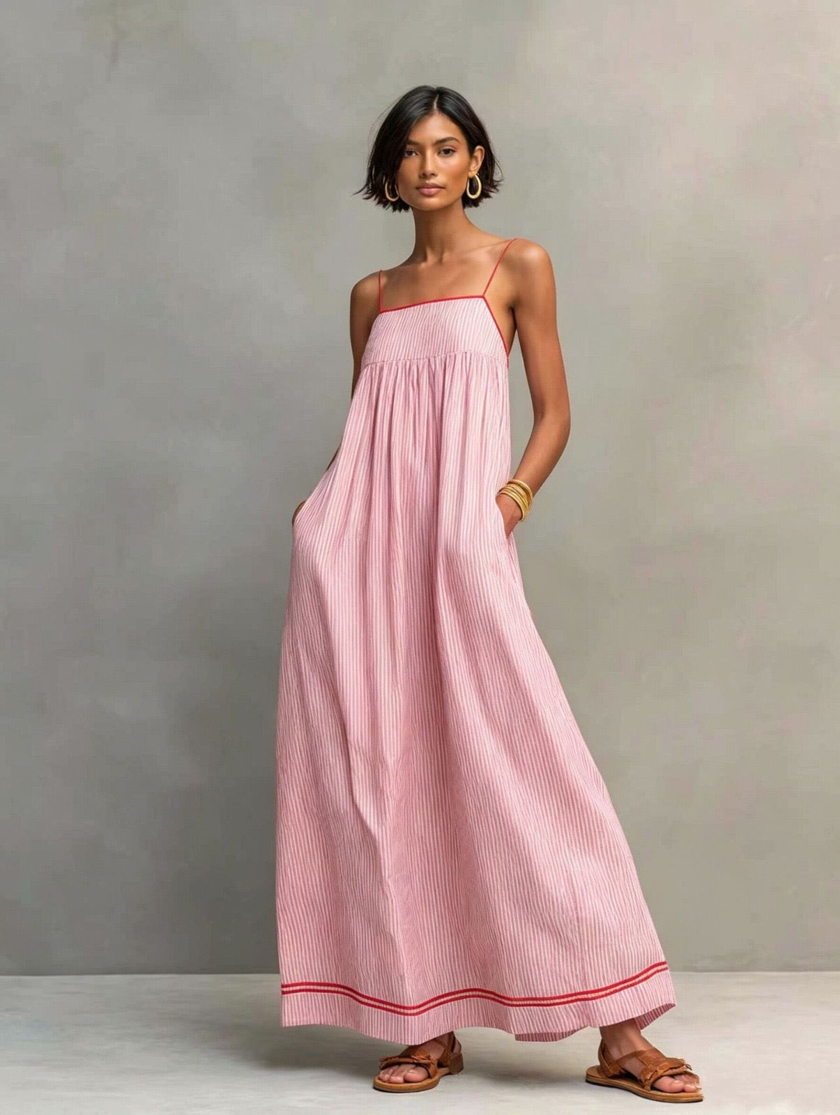 Azzurra | Abito Maxi Estivo a Righe