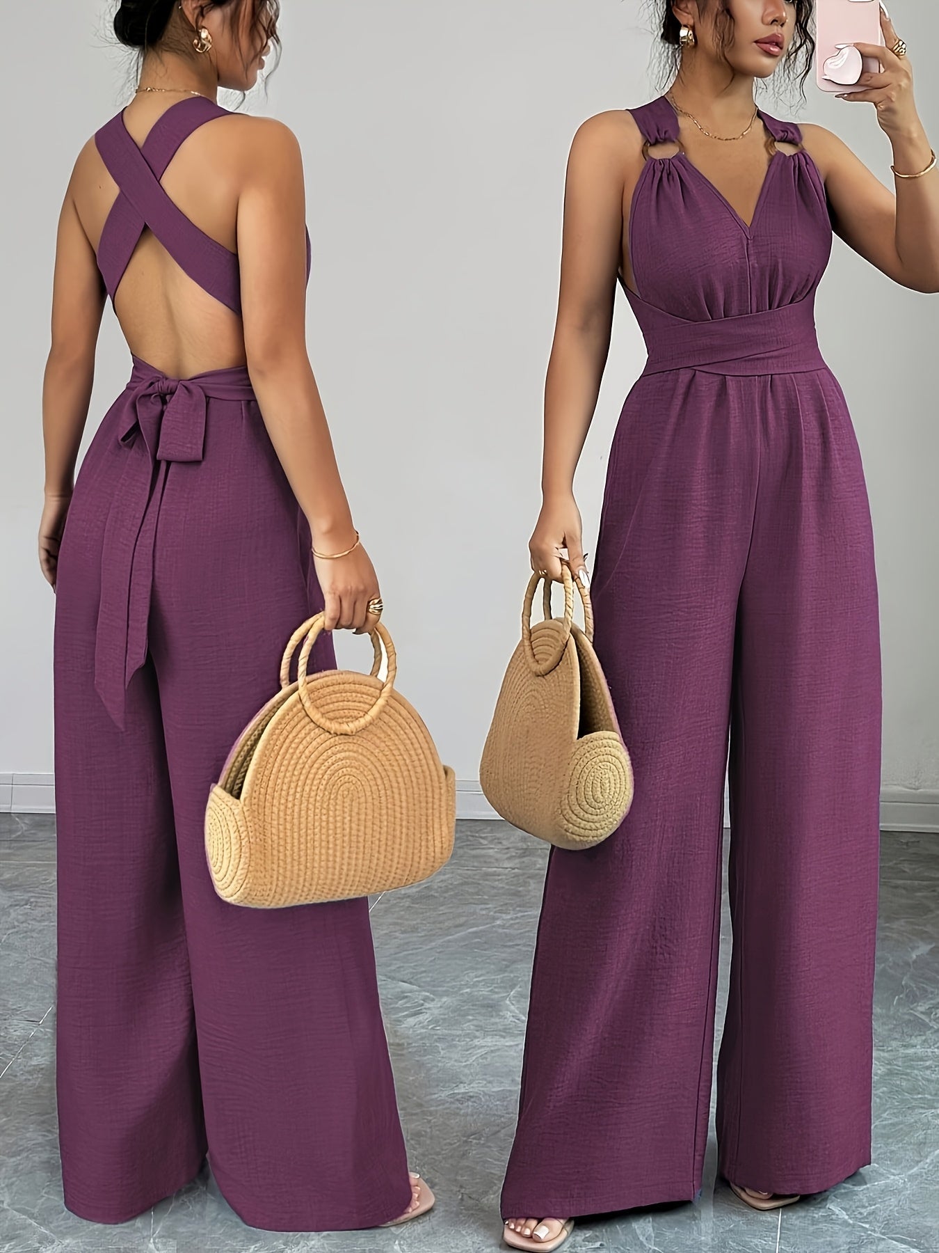 Valentina | Tuta Elegante con Schiena Incrociata