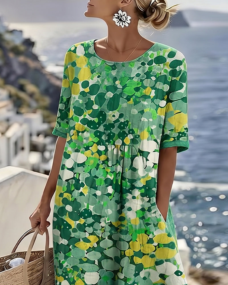 Elena | Vestito midi floreale leggero e morbido