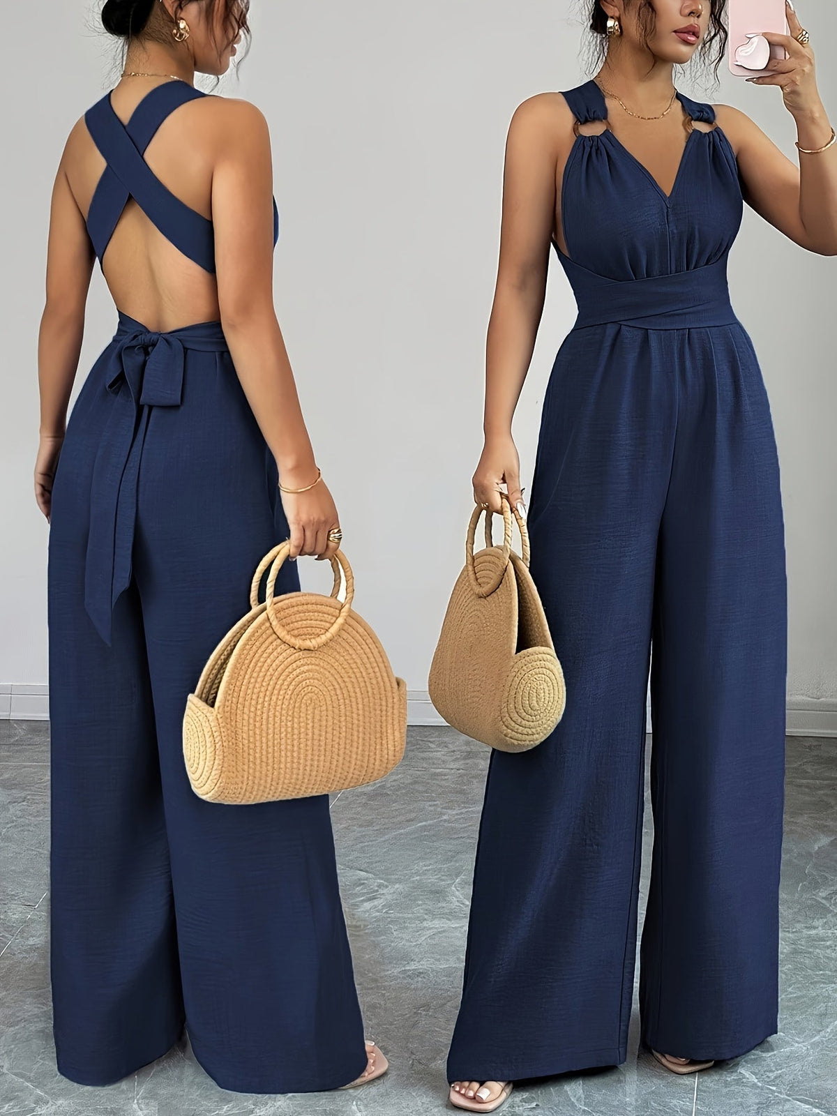Valentina | Tuta Elegante con Schiena Incrociata