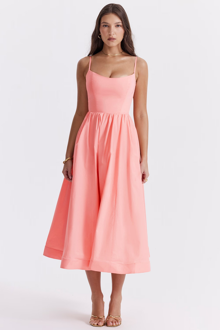 Cecilia | Elegante Abito Midi con Corsetto Estivo