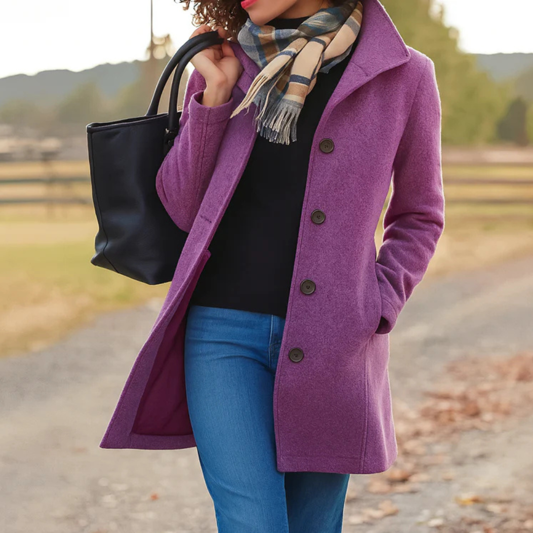 Aurora | Cappotto Classico in Panno con Sciarpa Coordinata in Regalo