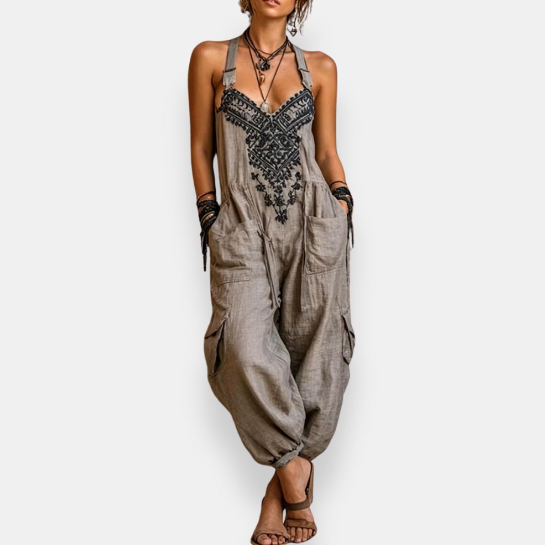 María Isabel | Mono bohemien ricamato