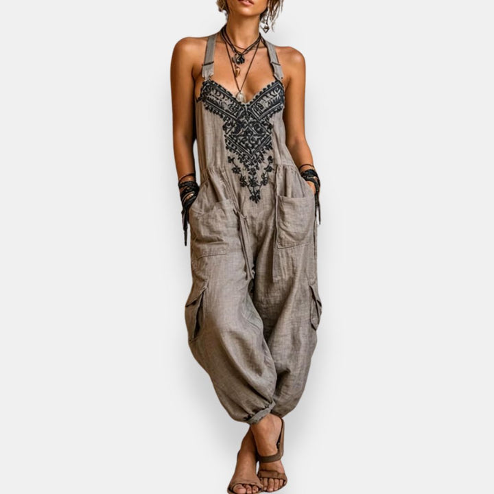 María Isabel | Mono bohemien ricamato