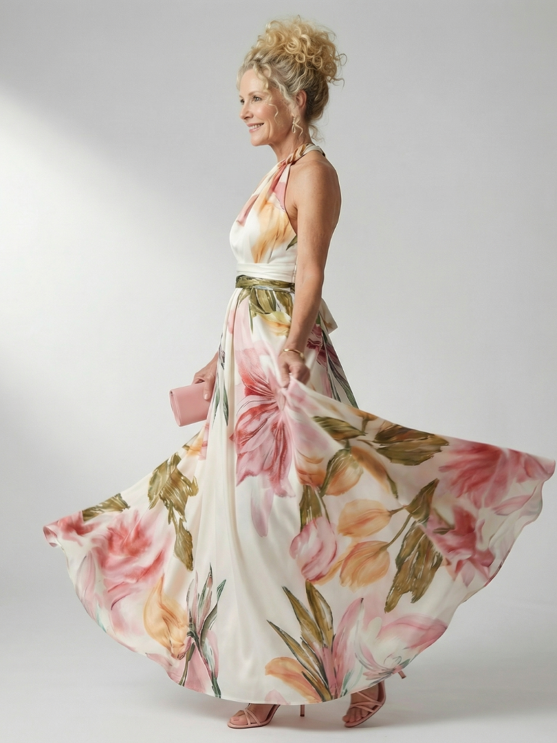 Federica | Abito Maxy Leggero con Fiori