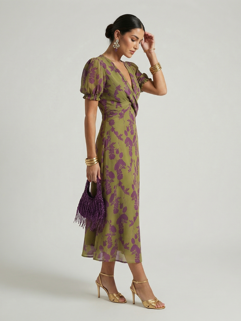 Francesca | Abito midi floreale rilassato