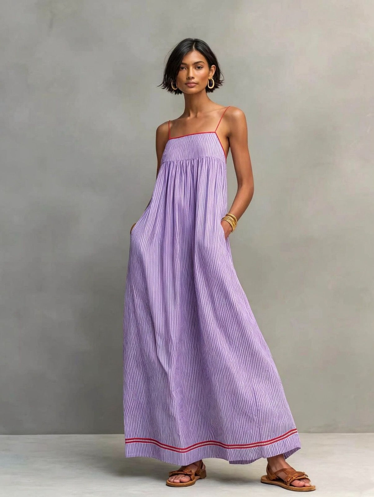Azzurra | Abito Maxi Estivo a Righe
