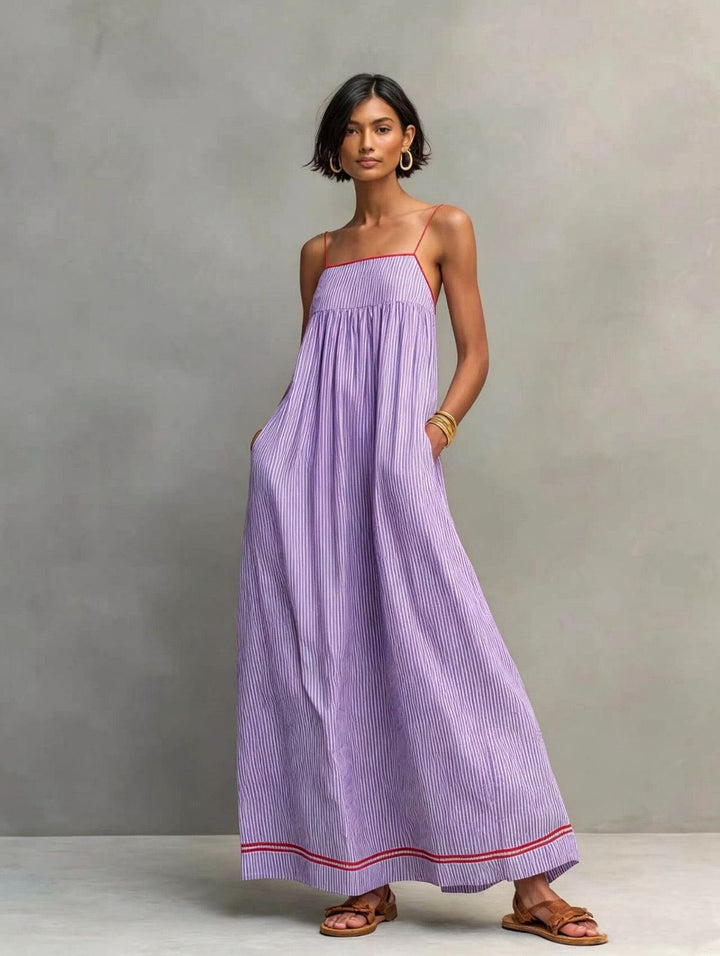 Azzurra | Abito Maxi Estivo a Righe