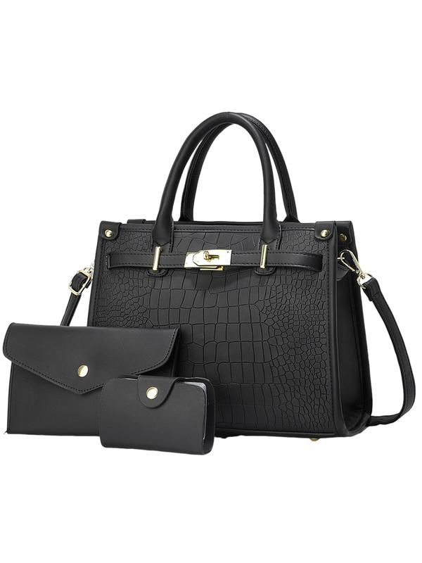 Bella Borsa - Borsa a tracolla con stampa coccodrillo