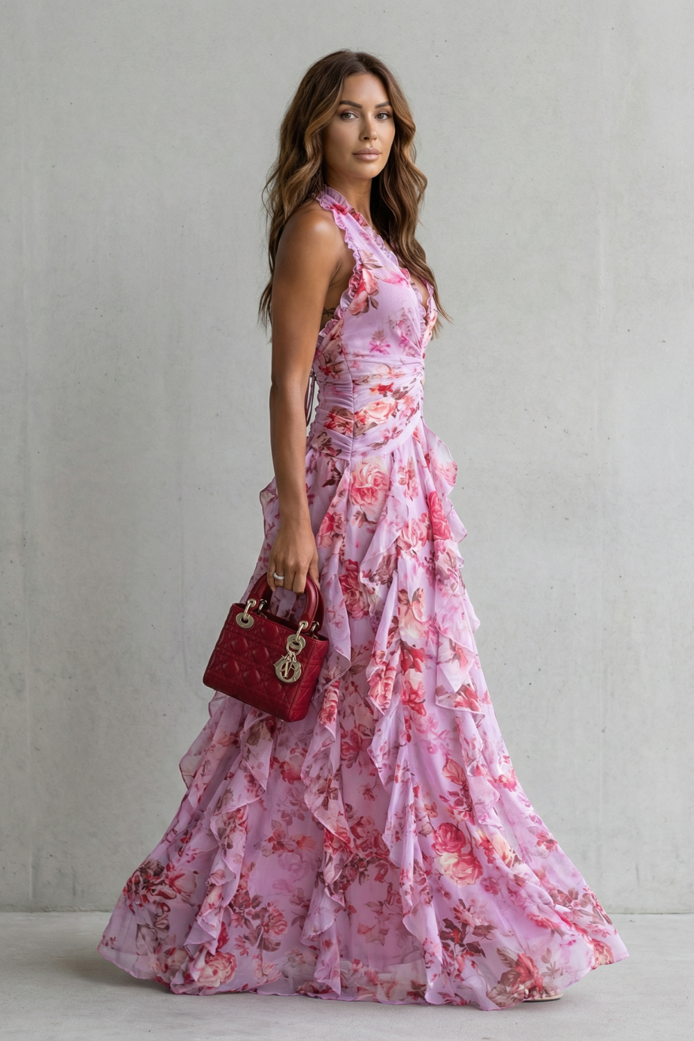 Serena | Abito Maxi Floreale Halter