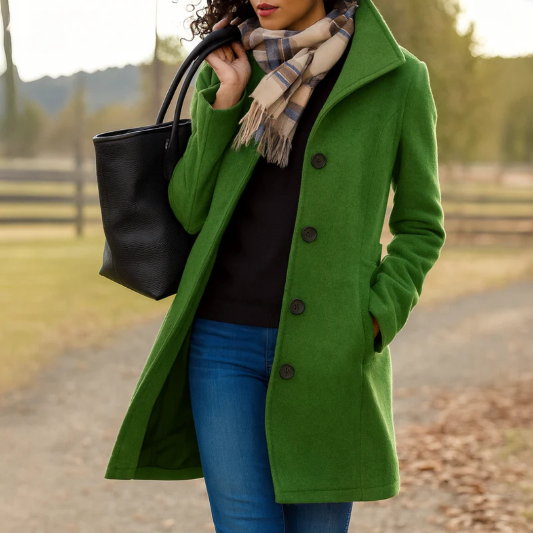 Aurora | Cappotto Classico in Panno con Sciarpa Coordinata in Regalo