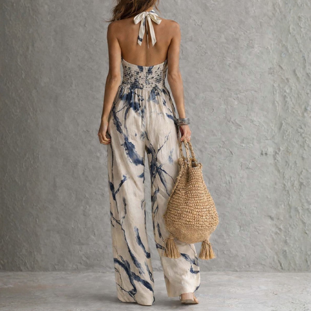 Marisol | Mono elegante con stampa artistica e silhouette fluida