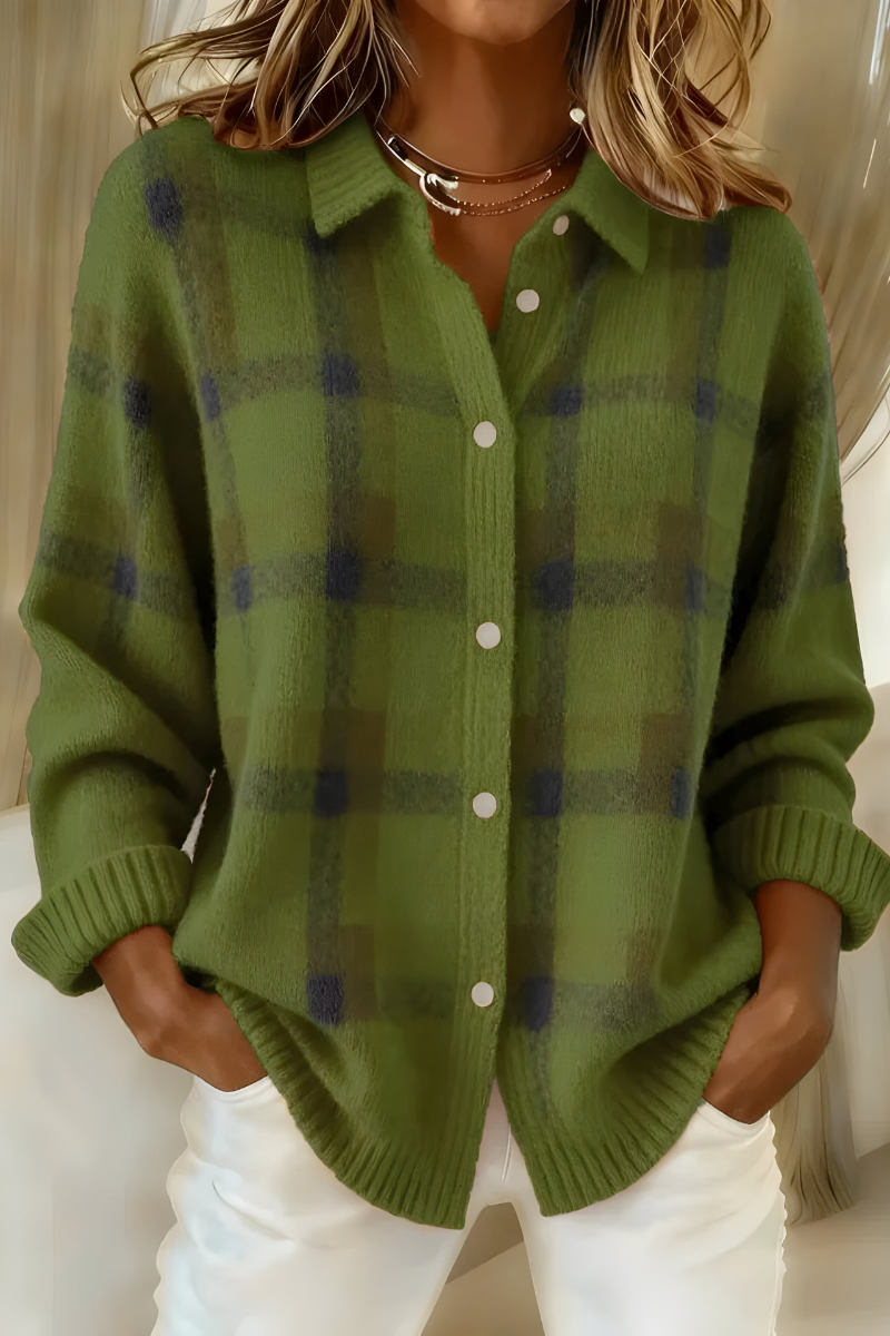 Giulia | Chaqueta de Punto de Cuadros