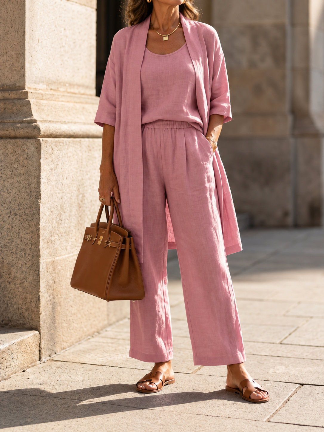 Luciana | Completo Tre Pezzi con Cardigan Lungo
