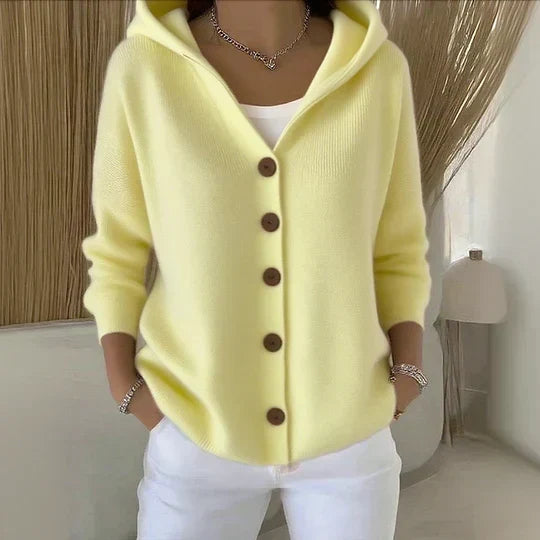 Elena | Giacca a Maglia con Cappuccio