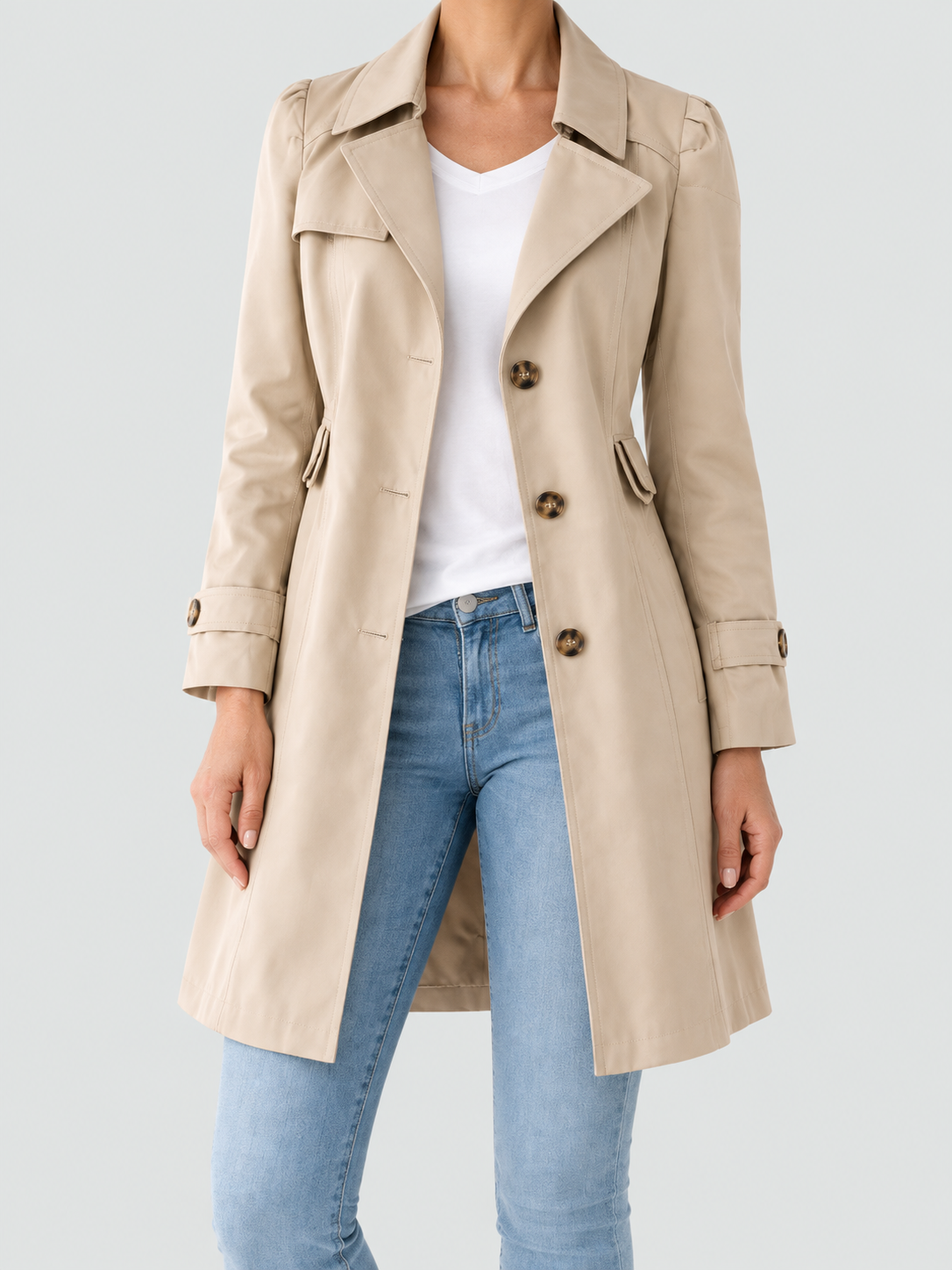 Adriana | Trench Leggero con Collo a Revers