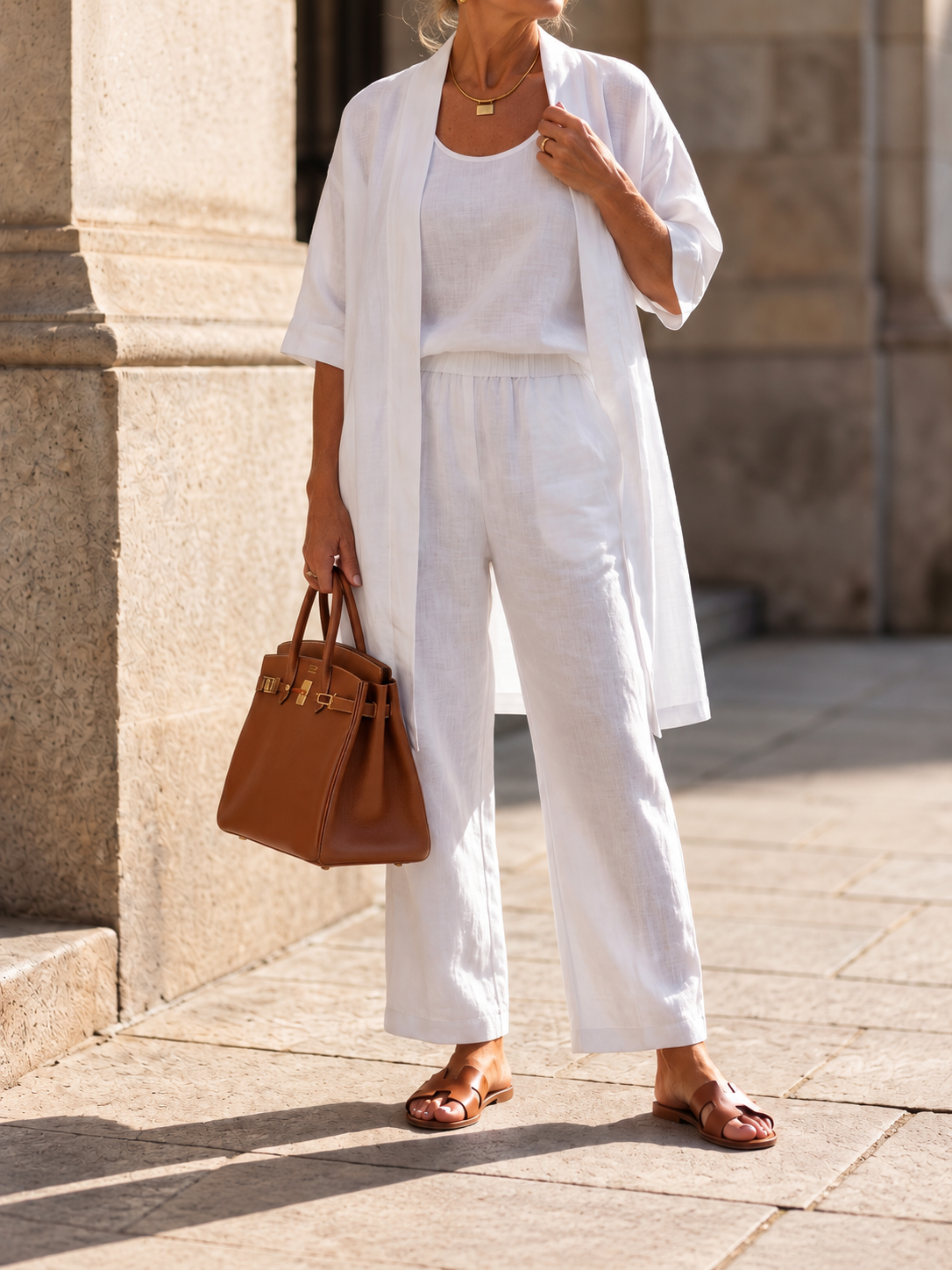 Luciana | Completo Tre Pezzi con Cardigan Lungo