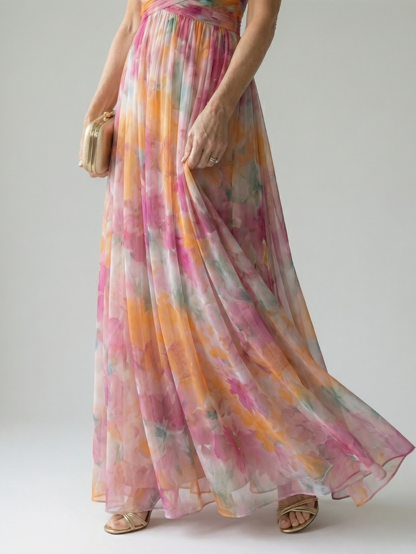 Chiara | Abito Maxi Soft Wrap