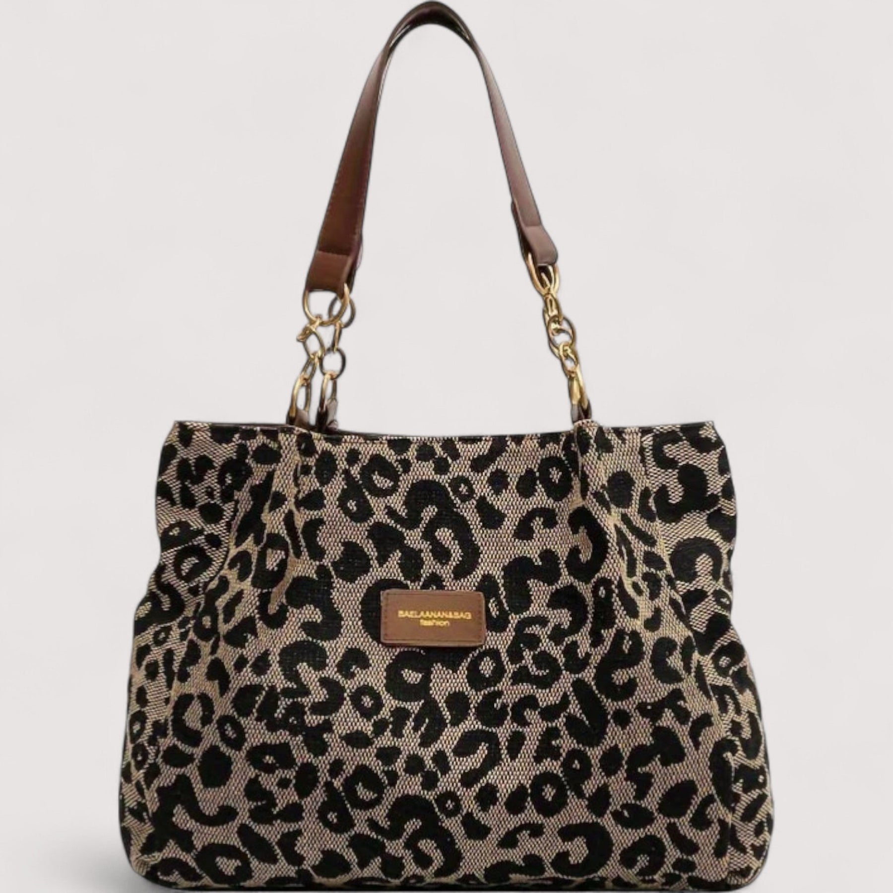 Levrier – Borsa da shopping in tela leopardata
