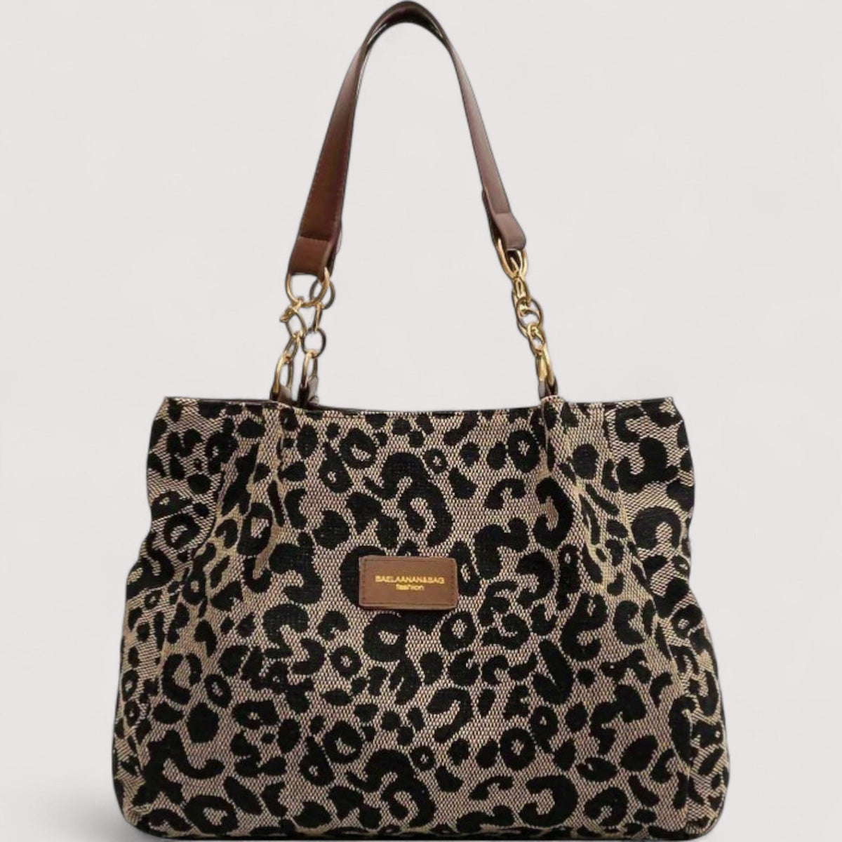 Levrier – Borsa da shopping in tela leopardata