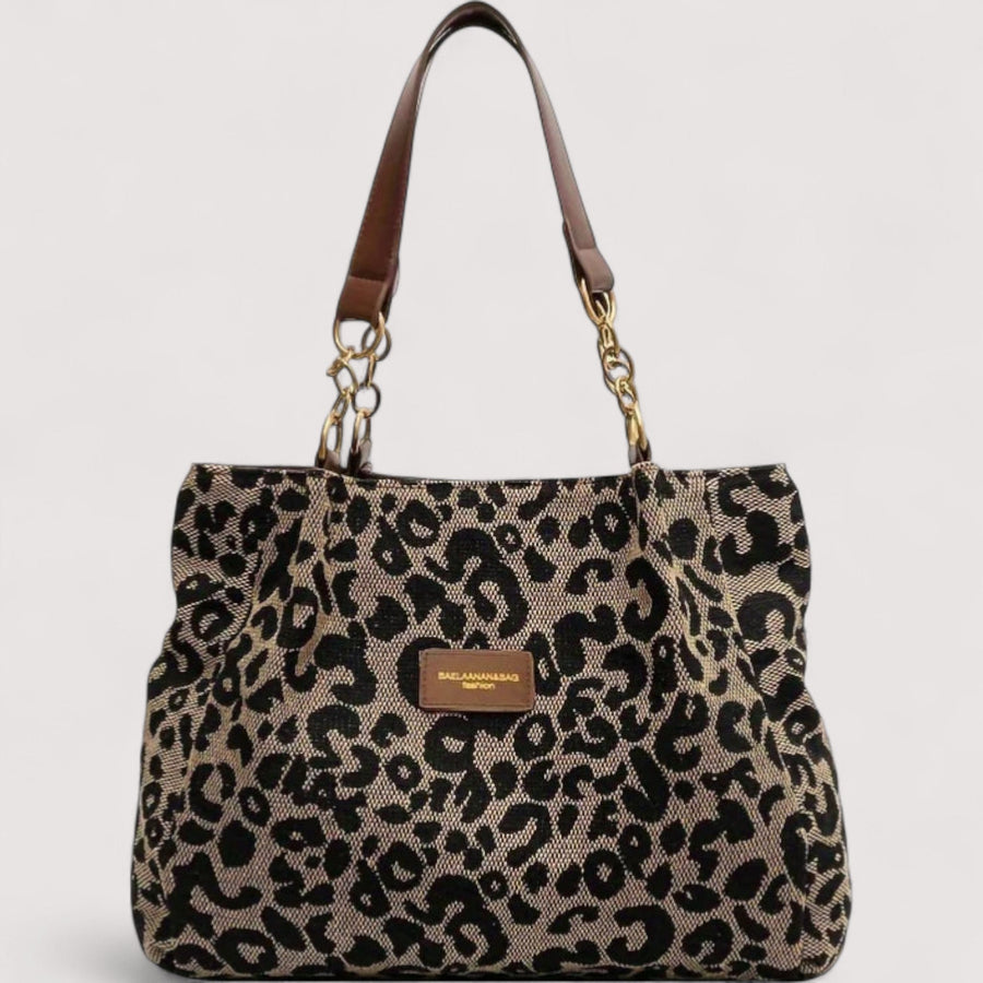 Levrier – Borsa da shopping in tela leopardata