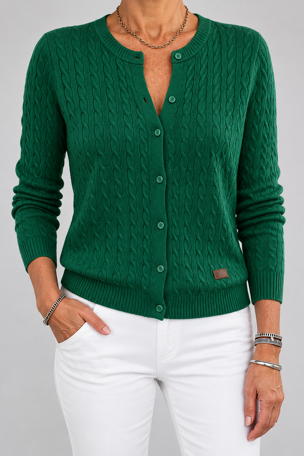 Tilde | Cardigan a trecce con bottone