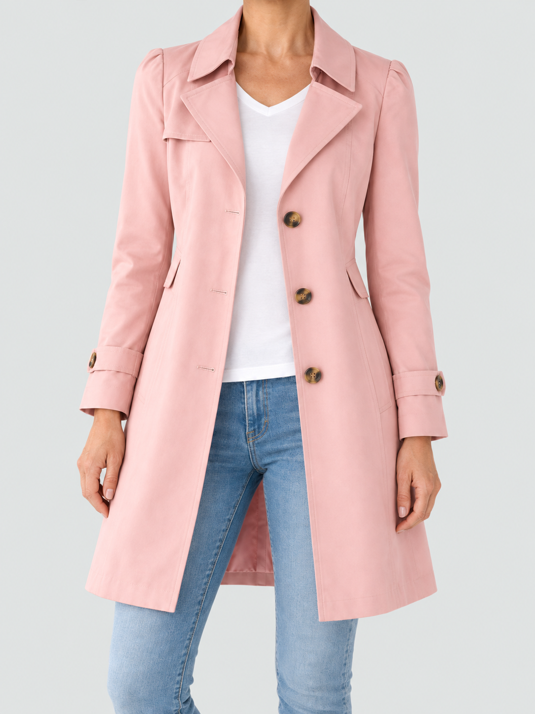 Adriana | Trench Leggero con Collo a Revers