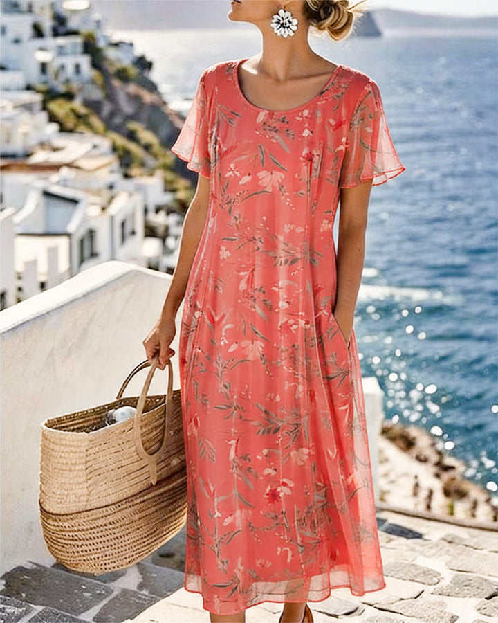 María | Abito midi floreale leggero e fluido