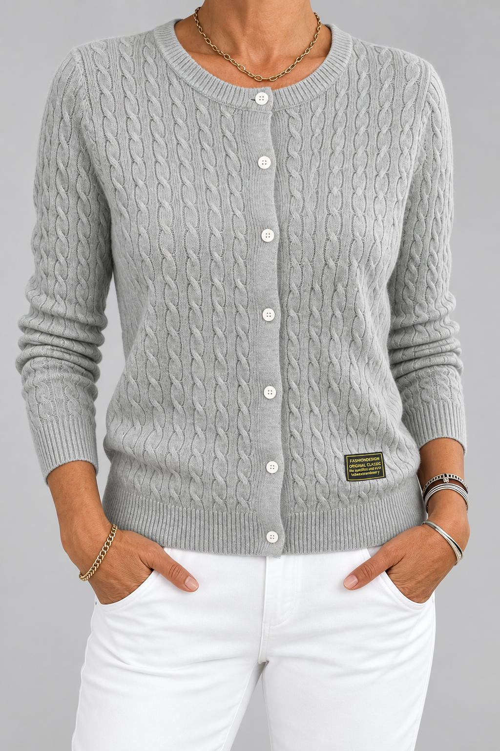 Tilde | Cardigan a trecce con bottone