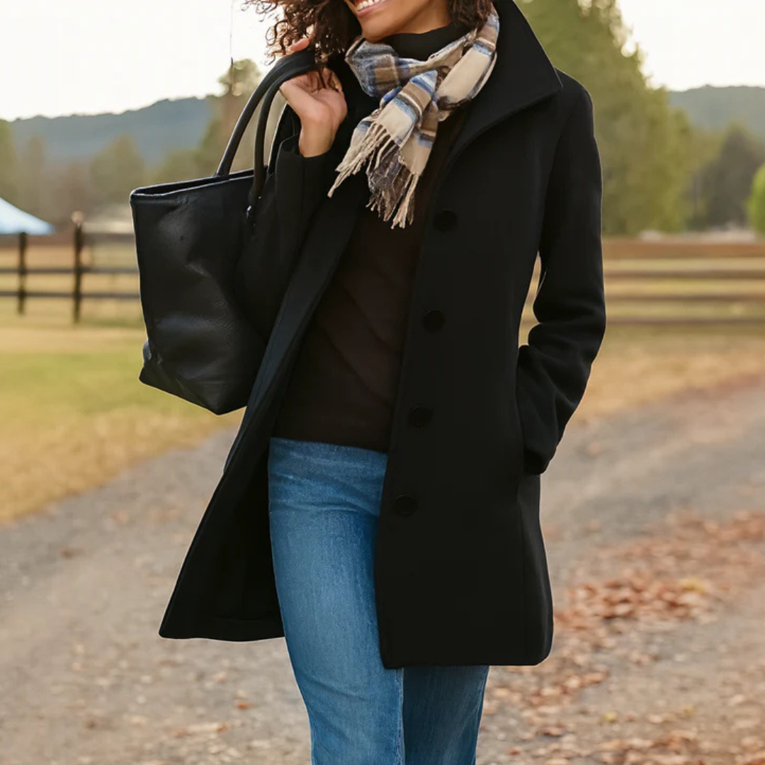 Aurora | Cappotto Classico in Panno con Sciarpa Coordinata in Regalo
