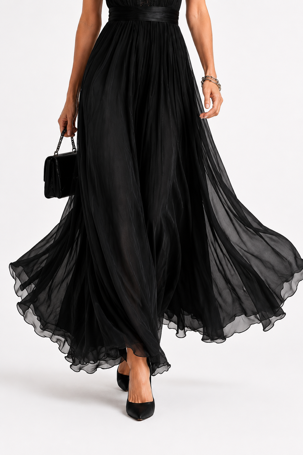 Camilla | Abito Maxi in Chiffon Elegante