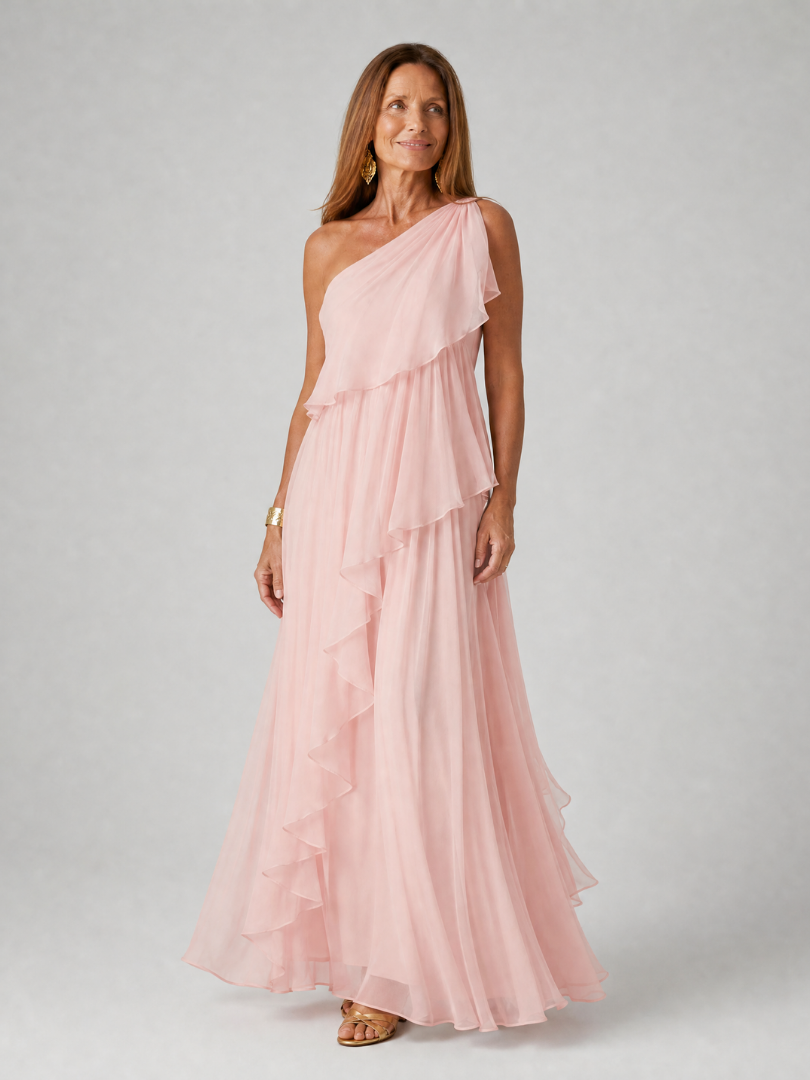 Giulia | Maxidress con rouches cadenti