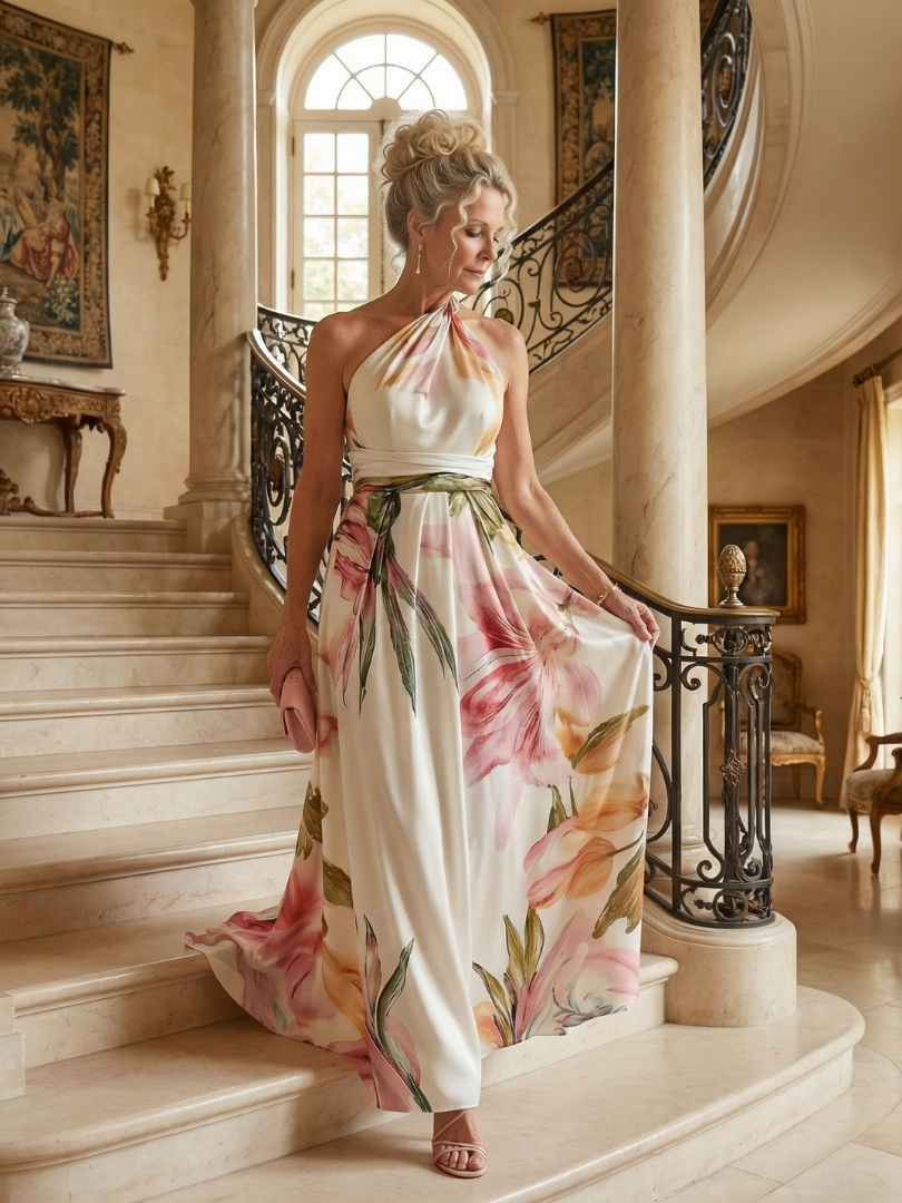 Federica | Abito Maxy Leggero con Fiori