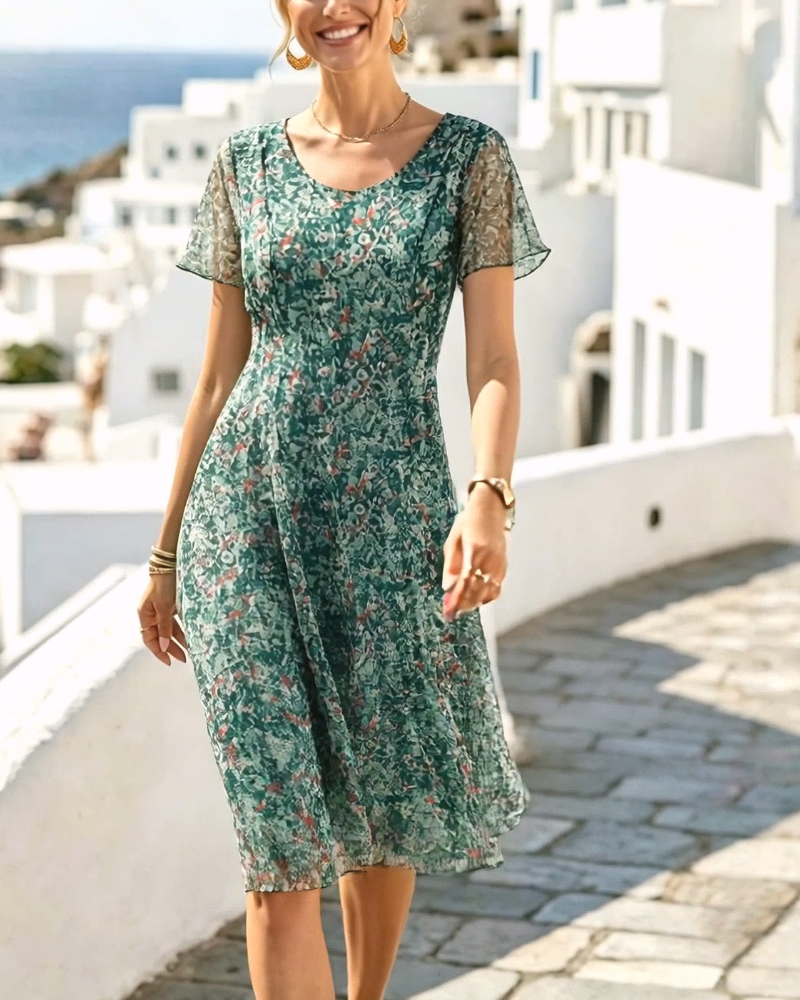 Ana | Vestito midi floreale morbido e leggero
