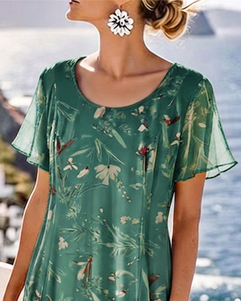 María | Abito midi floreale leggero e fluido