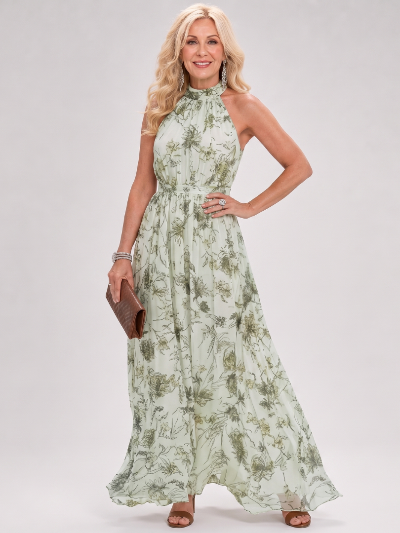 Isabella | Abito midi fluido con stampa floreale